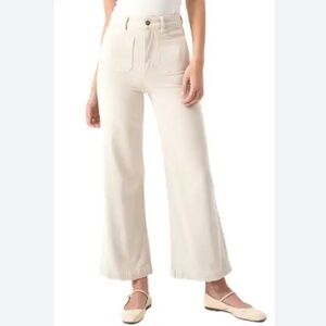 NWT OAT New York High Rise Patch Pocket Wide Leg Corduroy Pants Sz 12/31